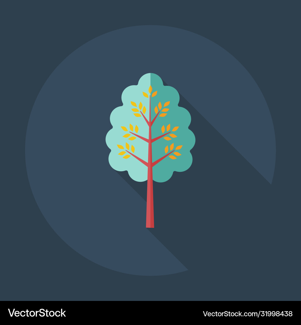 Flat modern design with shadow icons tree Vector Image