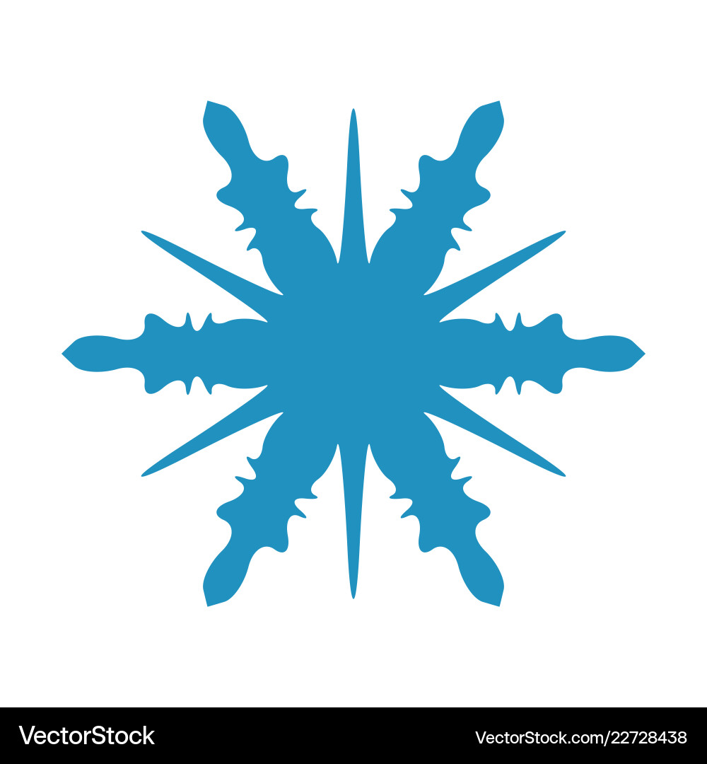 Isolated Snowflake Icon vector image