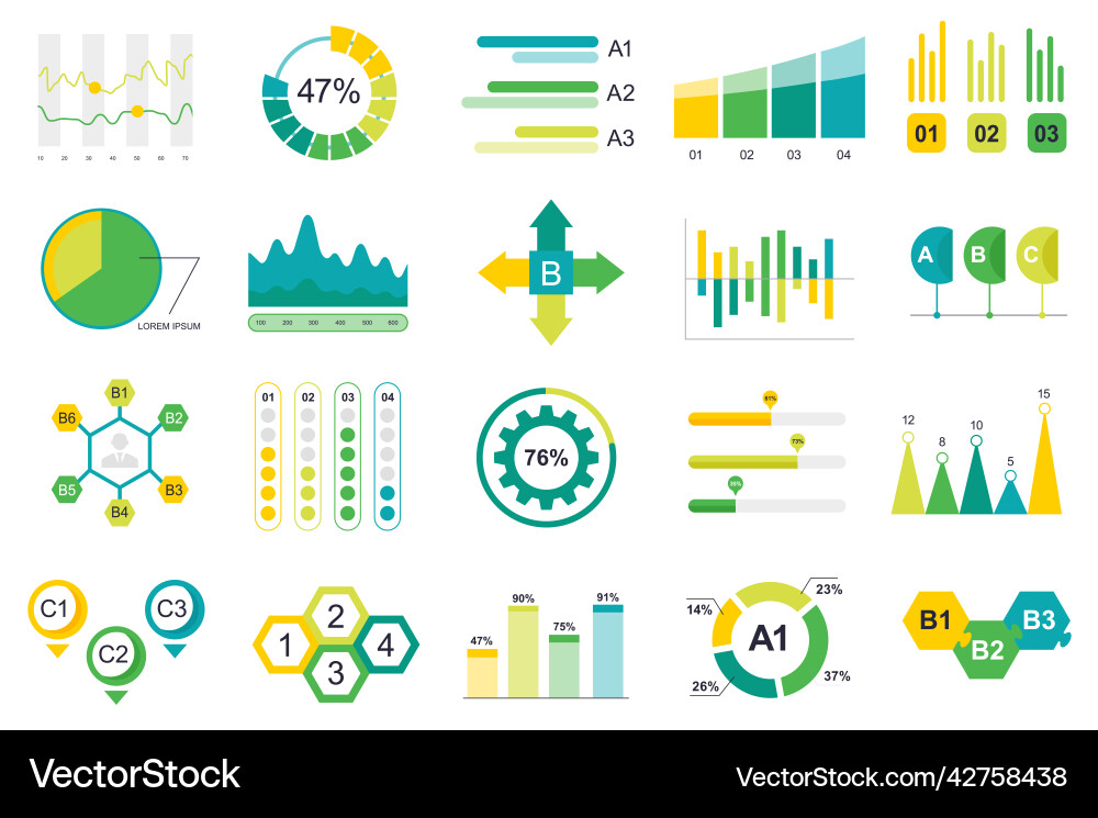Set of infographic elements data visualization Set of infographic elements data visualization vector image