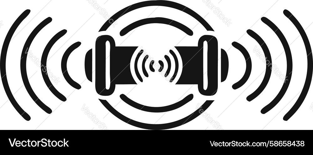 Speaker icon with sound waves - audio output Vector Image