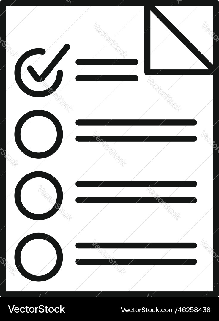 To do list icon outline social trust To do list icon outline social trust vector image