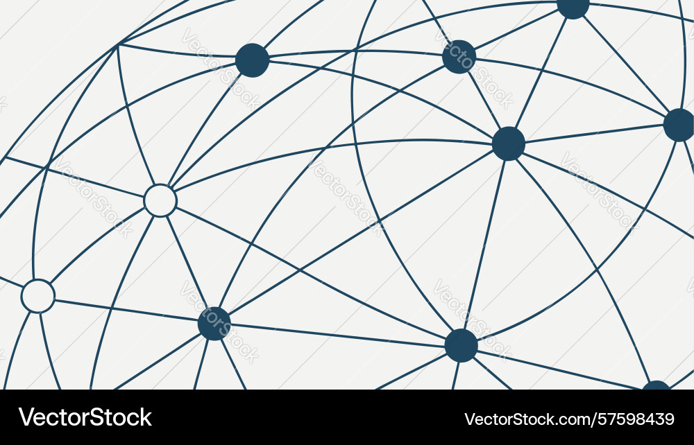 Abstract global network connectivity grid vector image