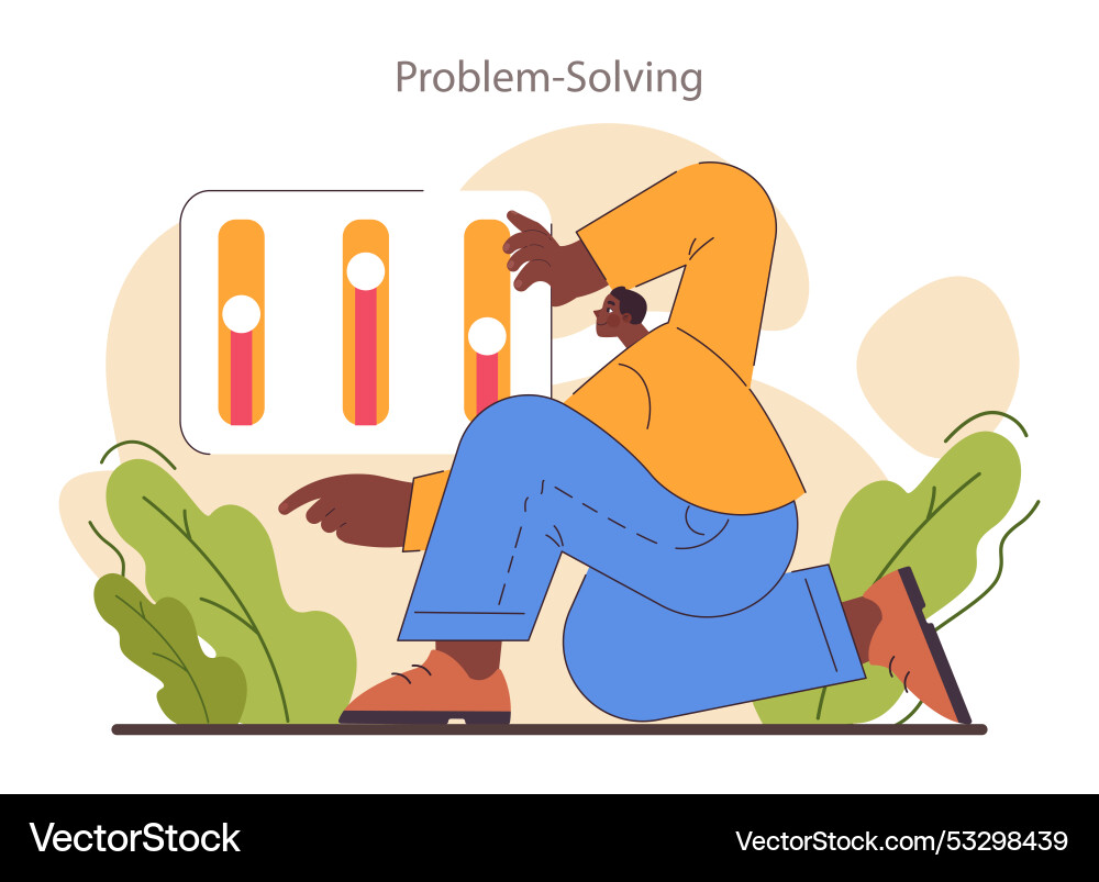 Character adaptability and flexibility employee Character adaptability and flexibility employee vector image