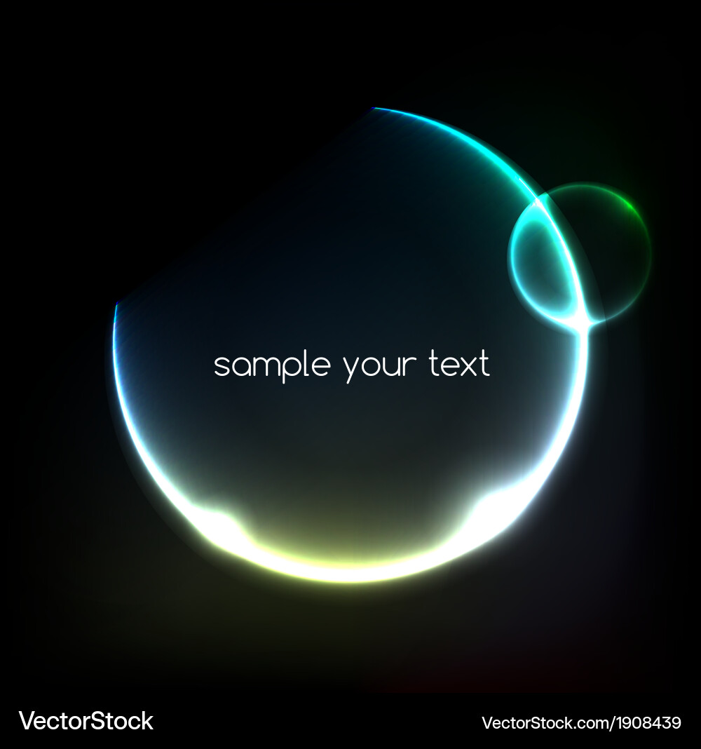Dynamic Light Circles - Dark Background vector image