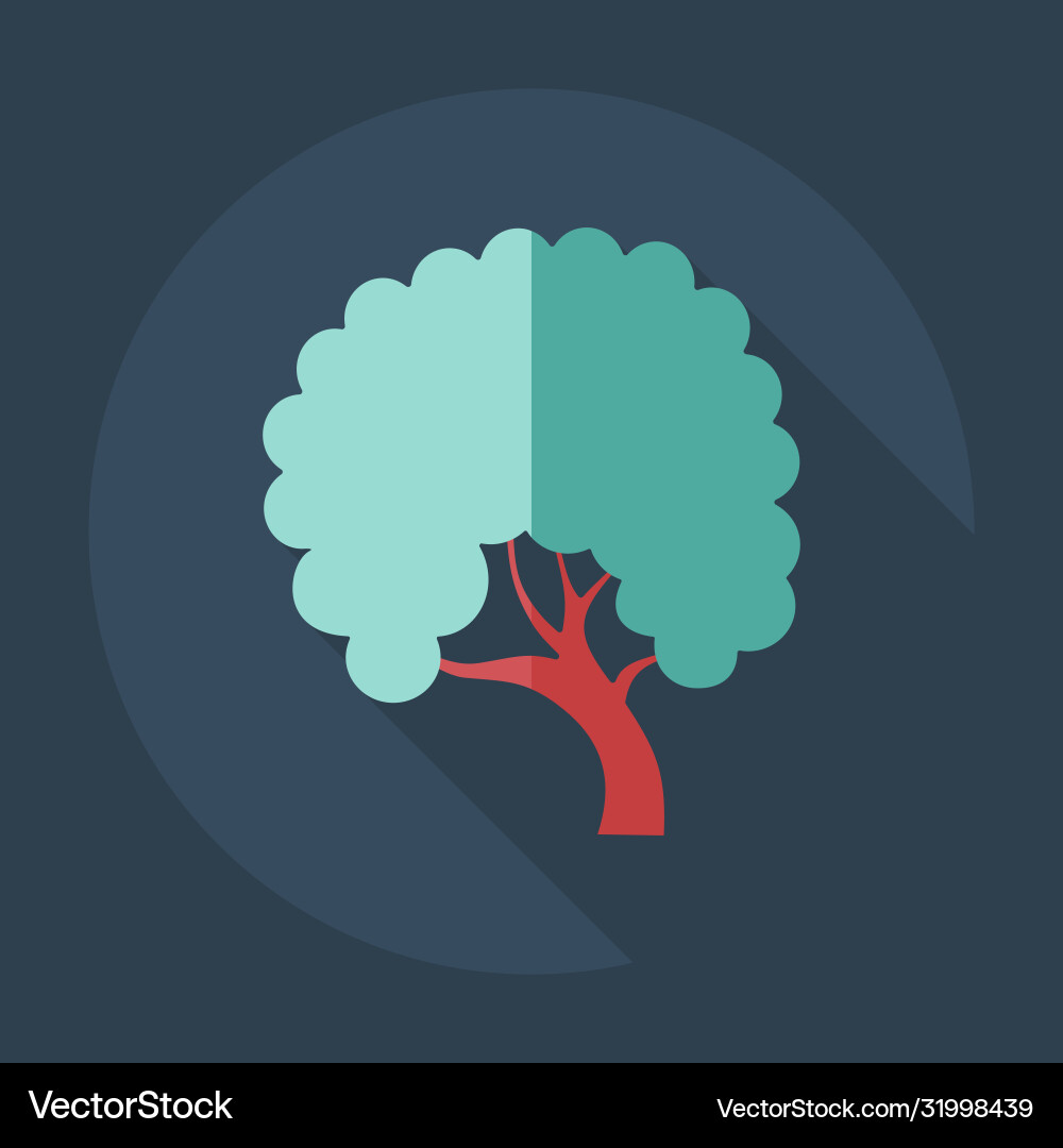 Flat modern design with shadow icons tree Vector Image