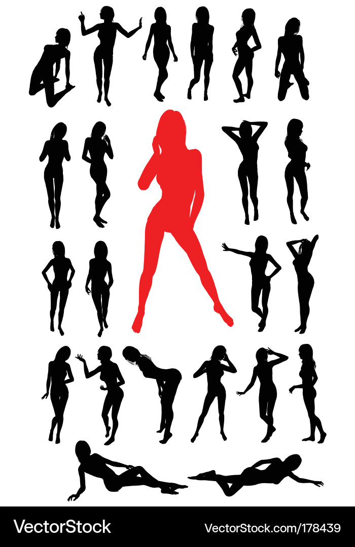 Girl Silhouettes - Fashion & Movement Vector Image