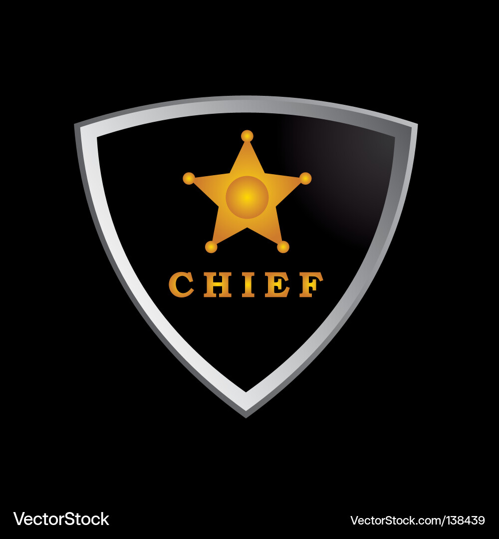 Polizeichef Badge Vektorbild