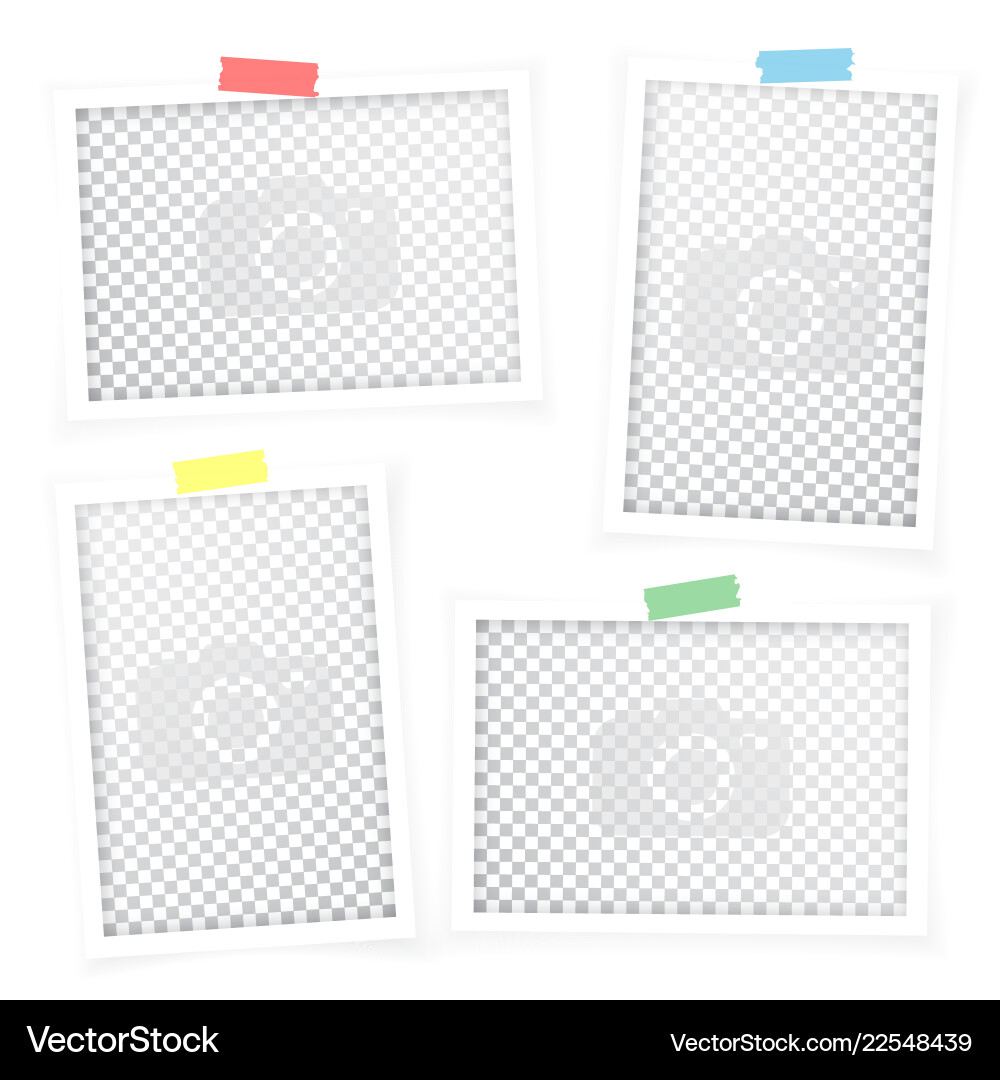 Retro Photo Frame with Shadows Vector Image