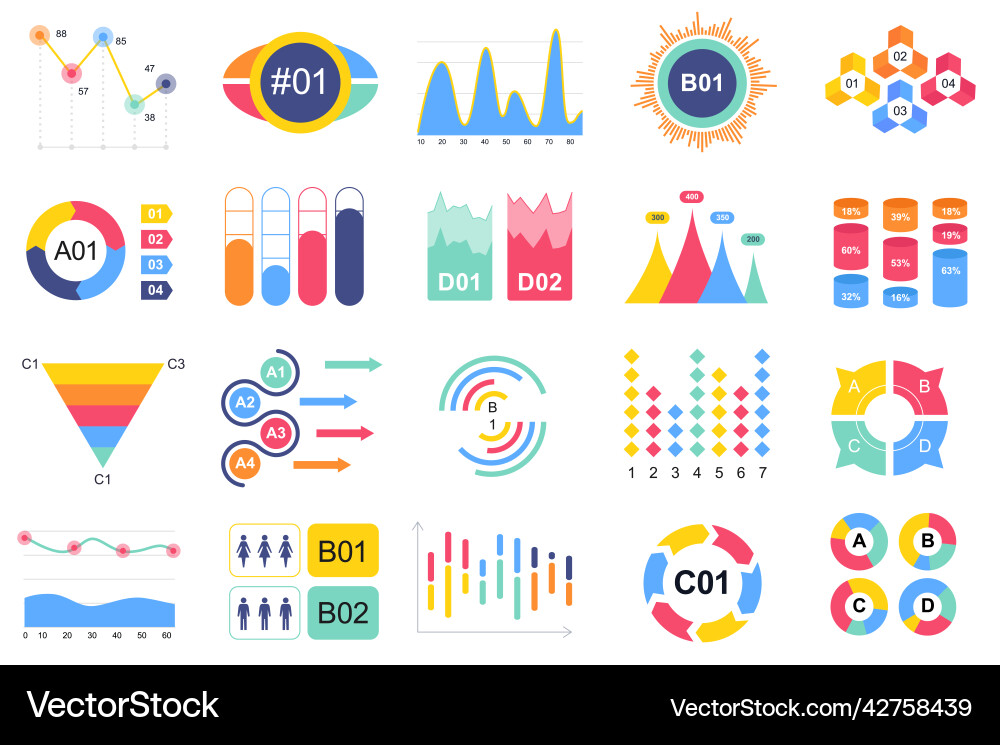 Set of infographic elements data visualization Set of infographic elements data visualization Vector Image