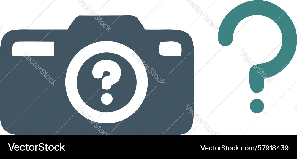 Troubleshooting camera icon with question design Vector Image