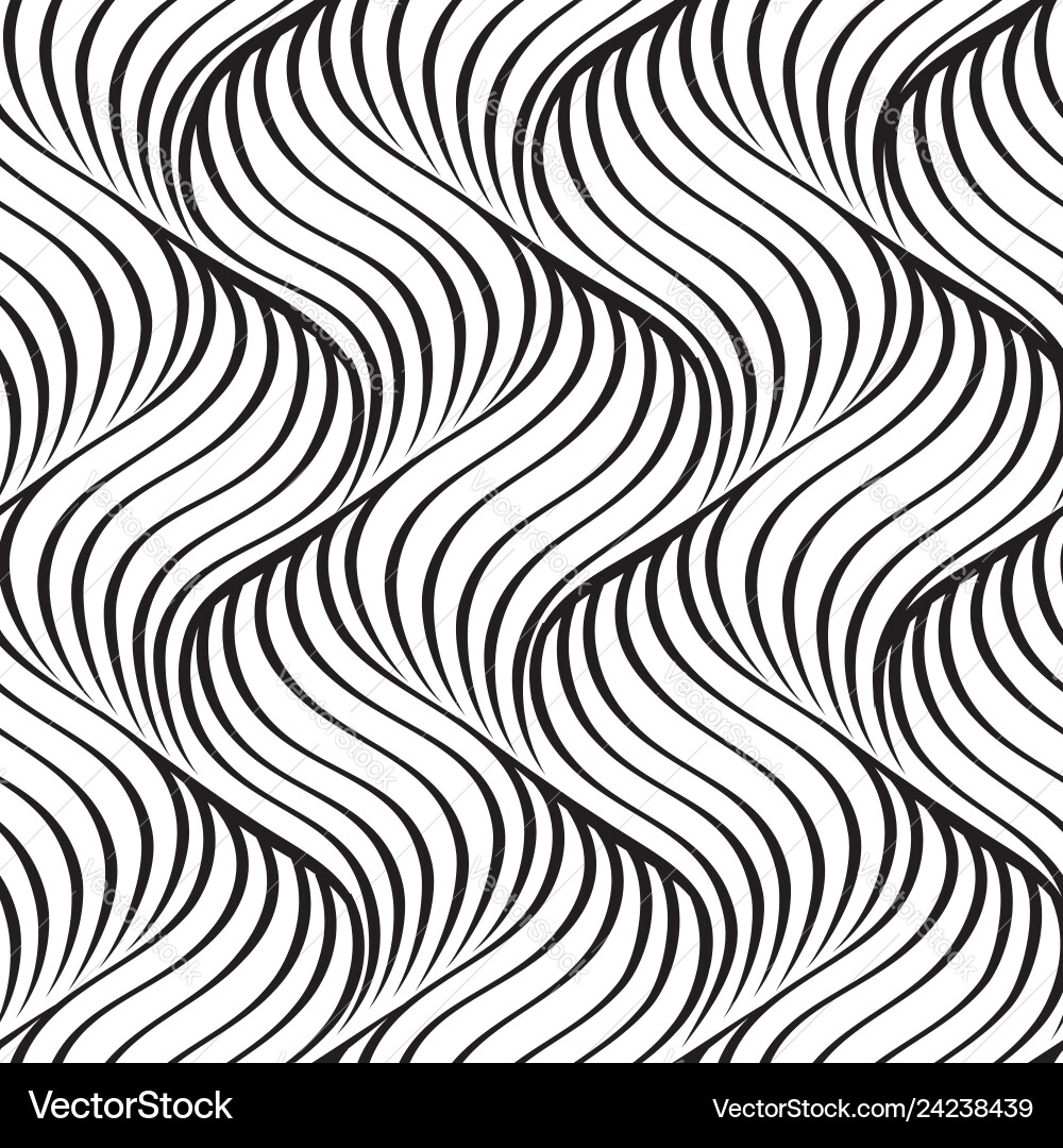 Wavy Line Pattern - Abstract Tile vector image