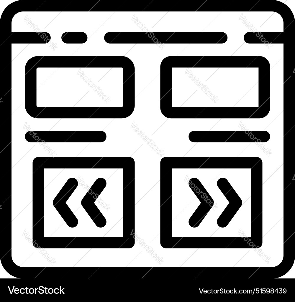 Website layout featuring navigation buttons Website layout featuring navigation buttons vector image