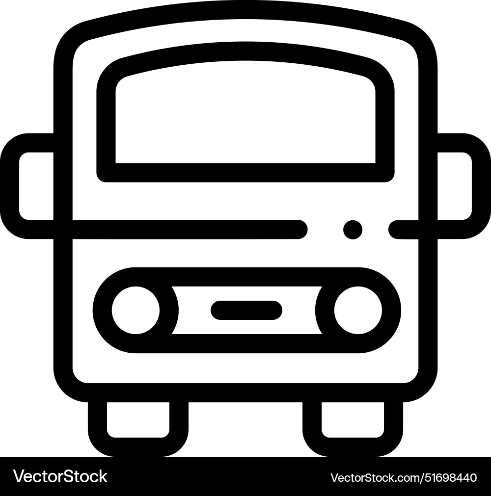Bus icon thin linear style design isolated Bus icon thin linear style design isolated vector image
