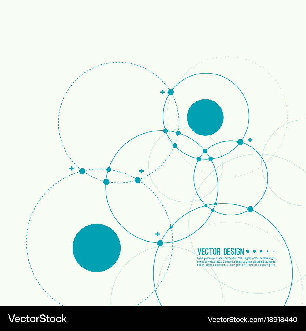 Dynamic Network of Circles vector image