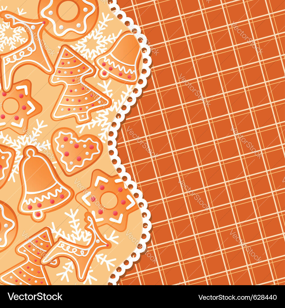 Gingerbread Pattern Background Vector Image