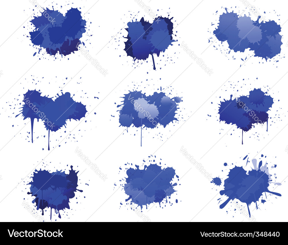 Ink blobs vector image