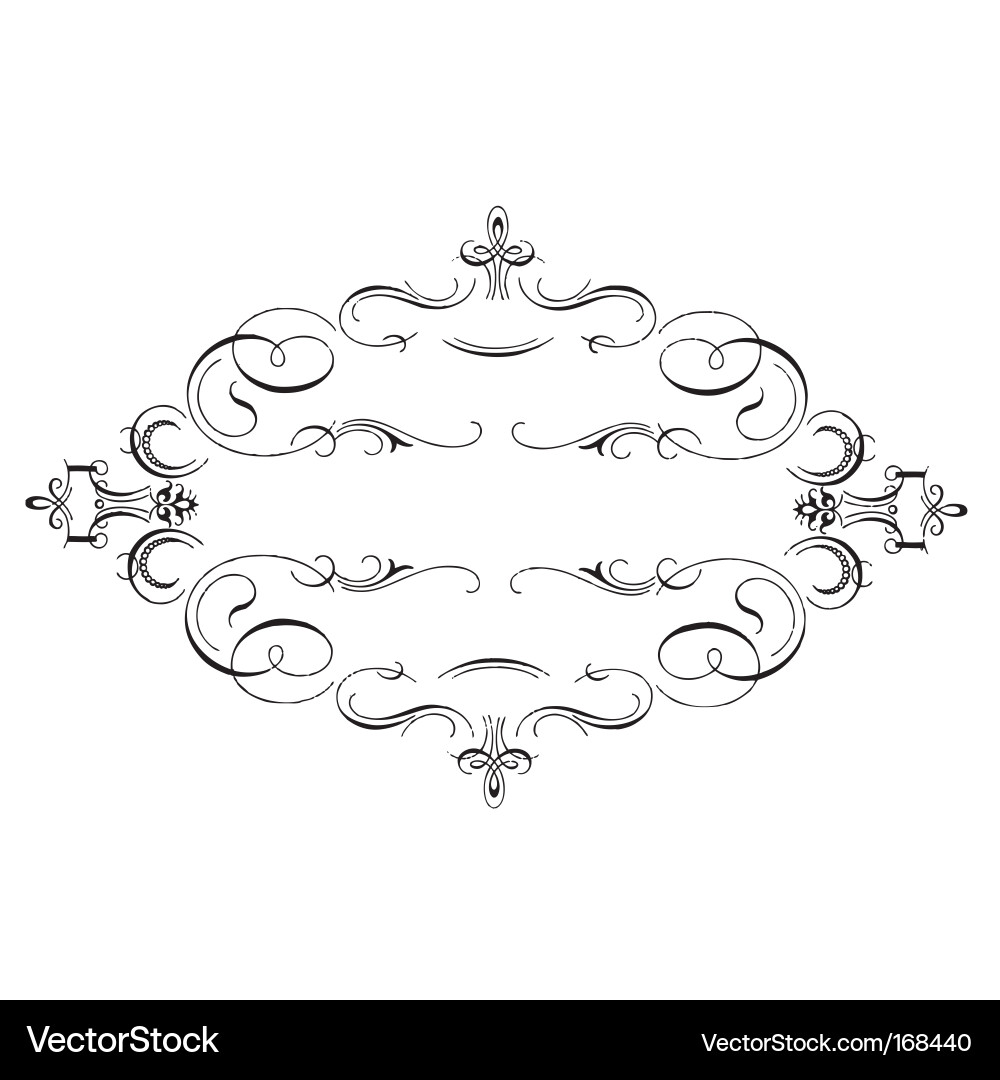 Intricate Scroll Frame vector image