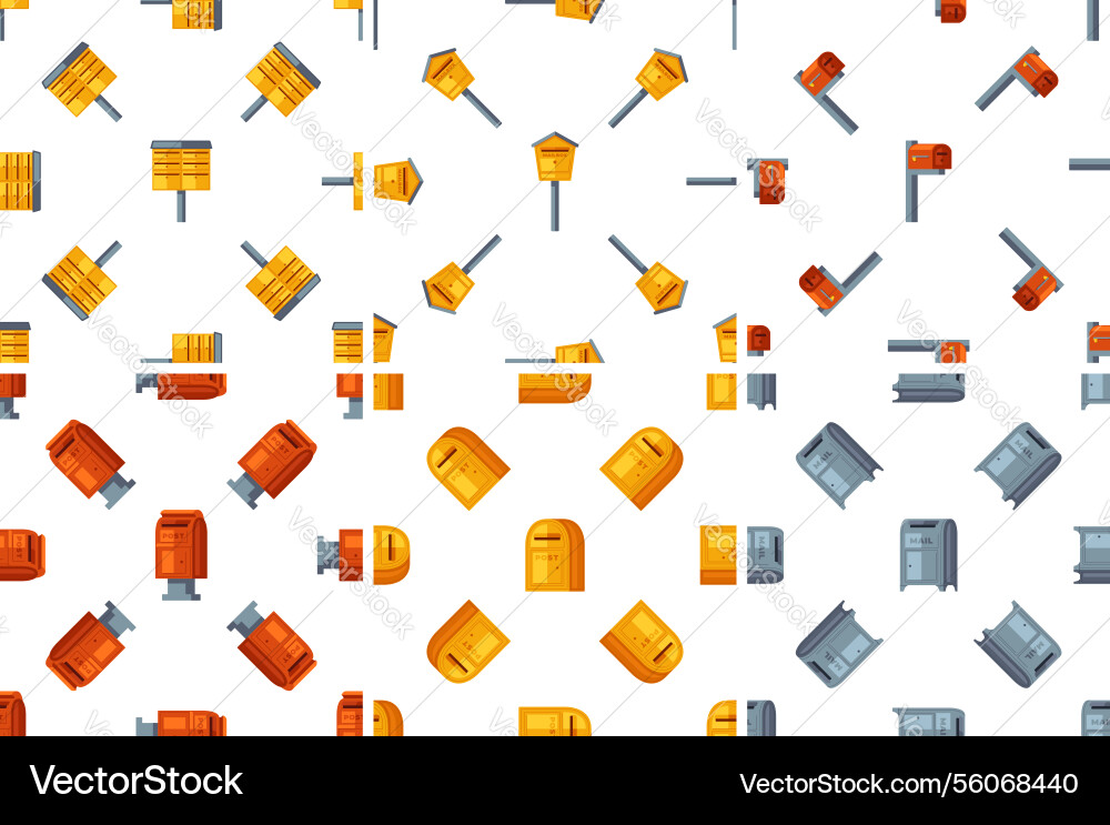 Mailboxes pattern showing different types of post Mailboxes pattern showing different types of post vector image