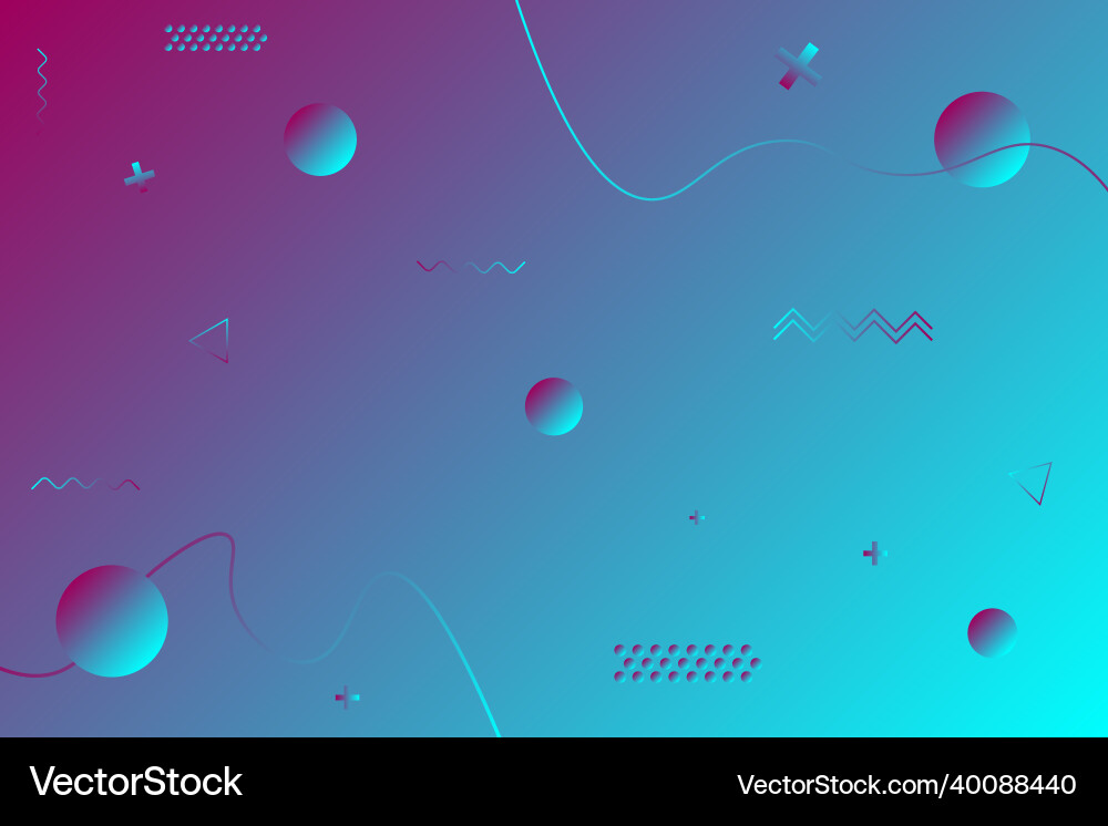 Only gradient background and elements template vector image