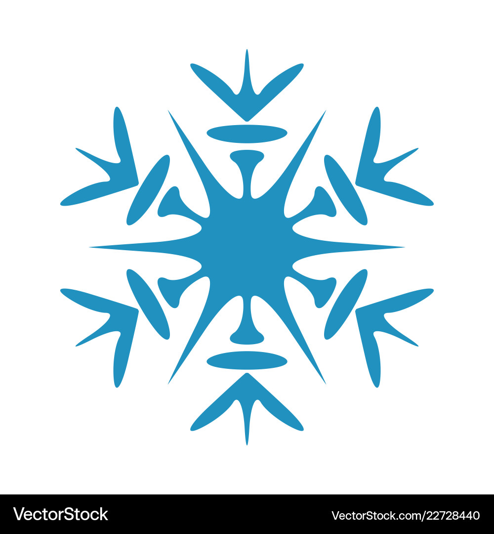 Simple isolated snowflake Simple isolated snowflake vector image