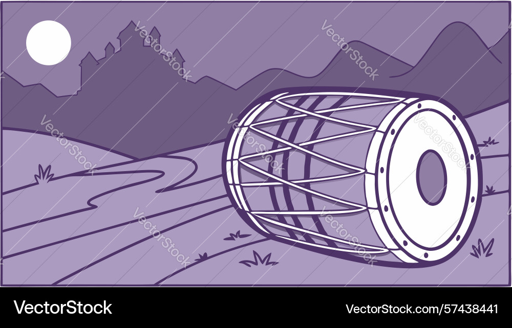 Abstract rhythm a drums form dissolves into fluid Vector Image