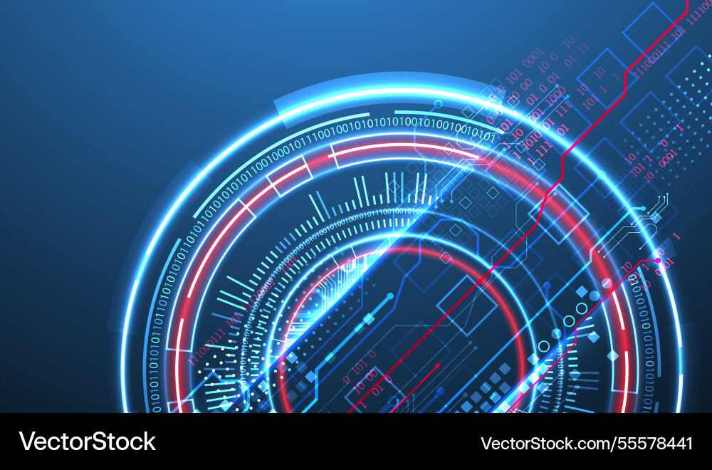 Abstraction on the theme of tech circles Abstraction on the theme of tech circles vector image