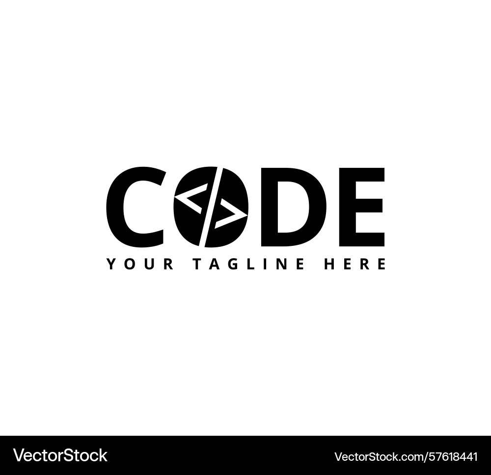 Digital coding text based wordmark logo design Digital coding text based wordmark logo design vector image