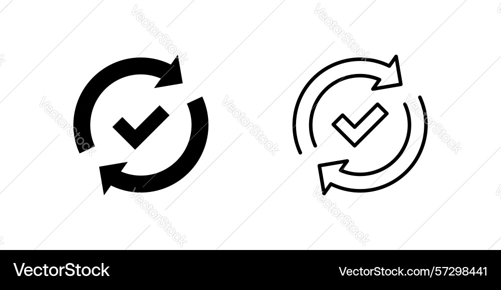 Dynamic circular arrows icon set representing vector image