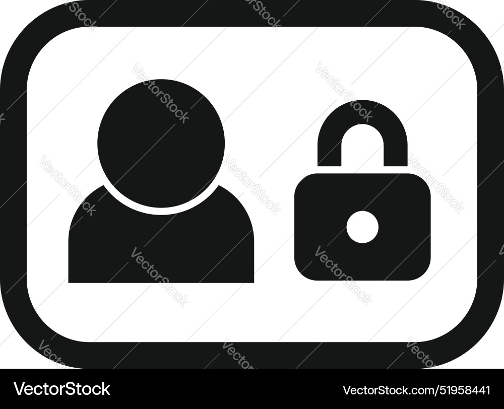 Personal data protection icon showing user Vector Image