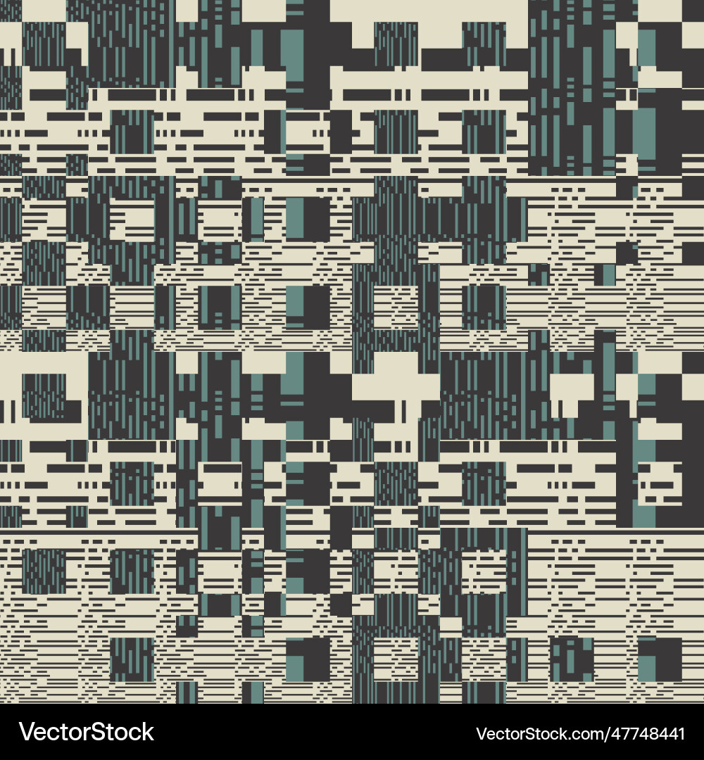 Pixel Glitch Abstract Pattern Vector Image