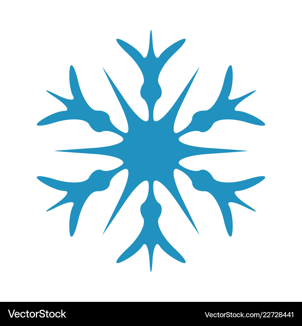 Simple isolated snowflake Simple isolated snowflake vector image