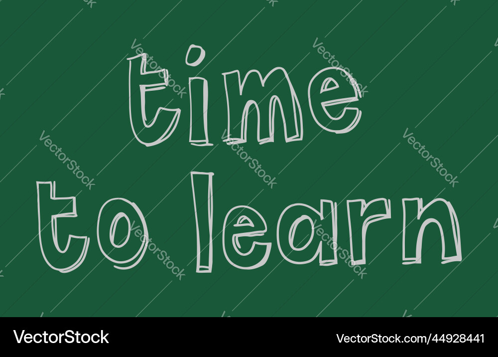 Time to learn Time to learn vector image