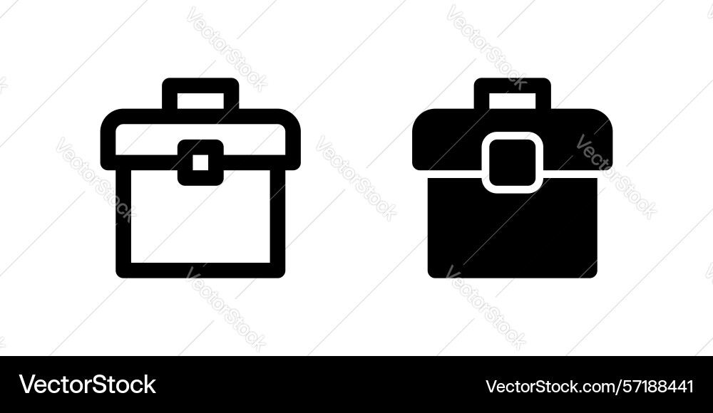 Toolbox icon set representing container for tools Vector Image