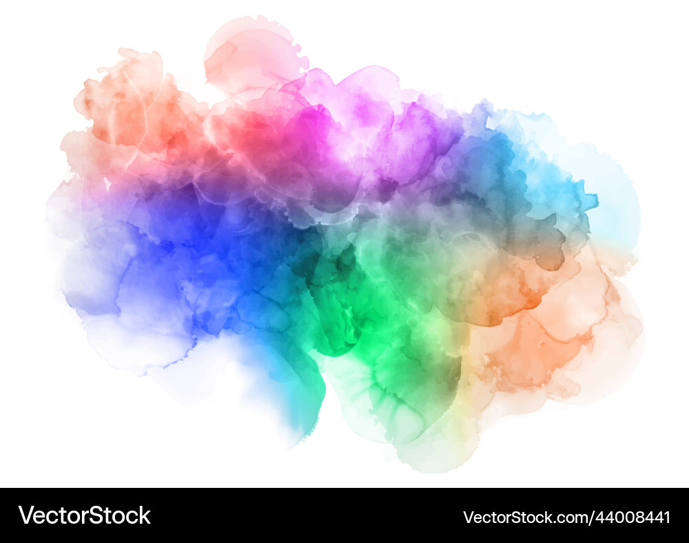 Vibrant Watercolour Splatter Vector Image