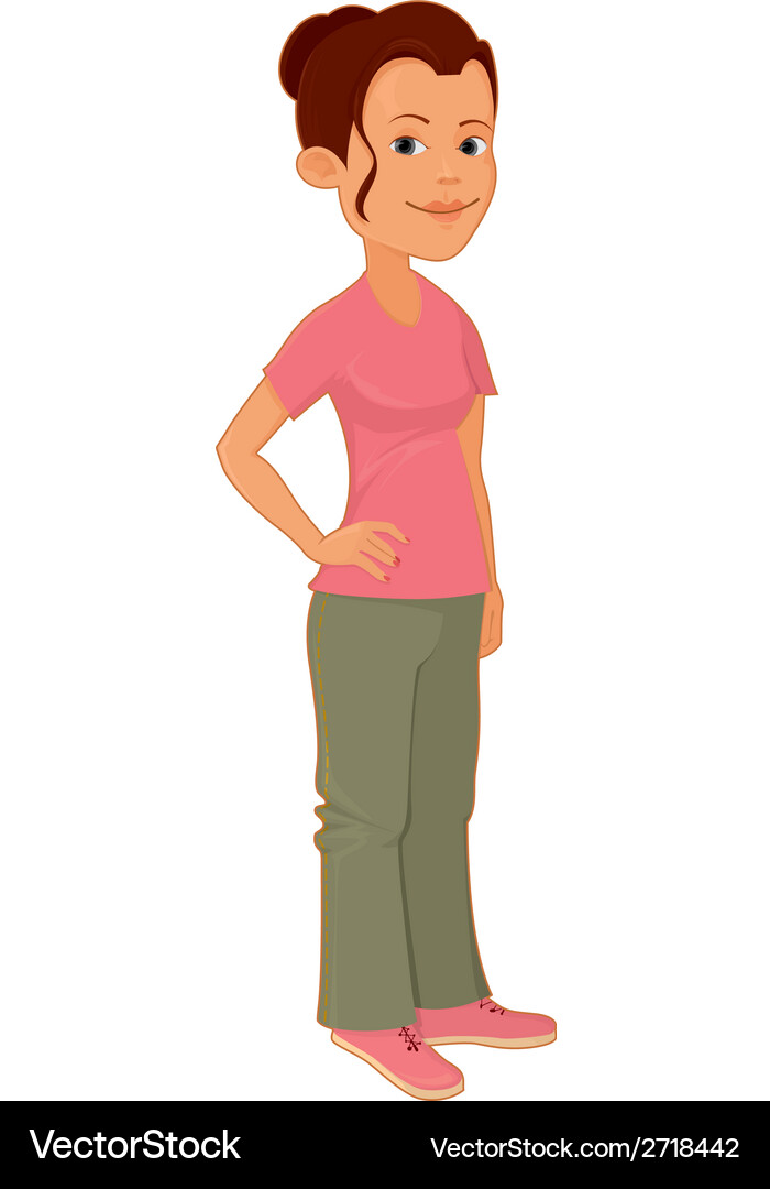 A cute woman Vector Image
