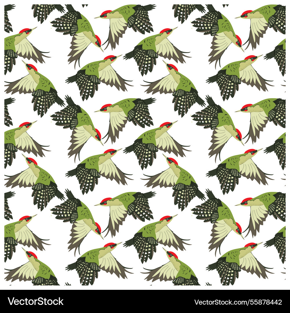 Beautiful birds repeat placement print pattern Beautiful birds repeat placement print pattern vector image