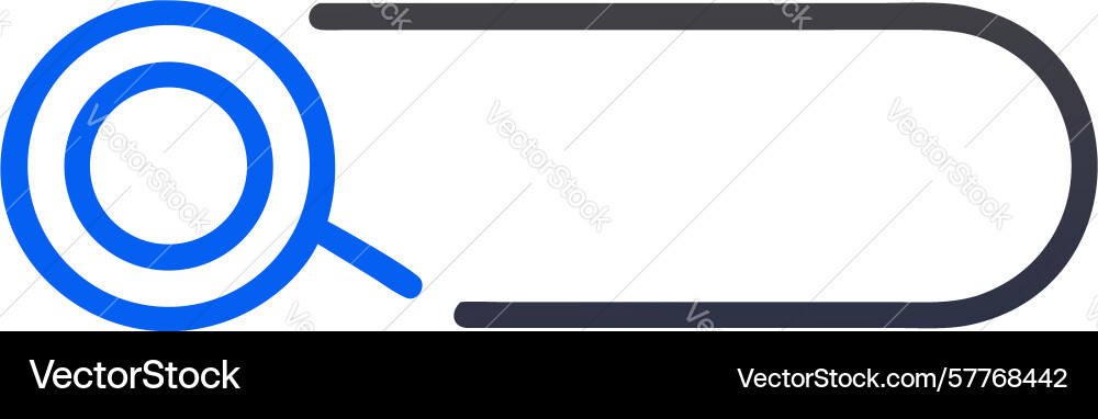 Blue search bar ui element icon design generative vector image