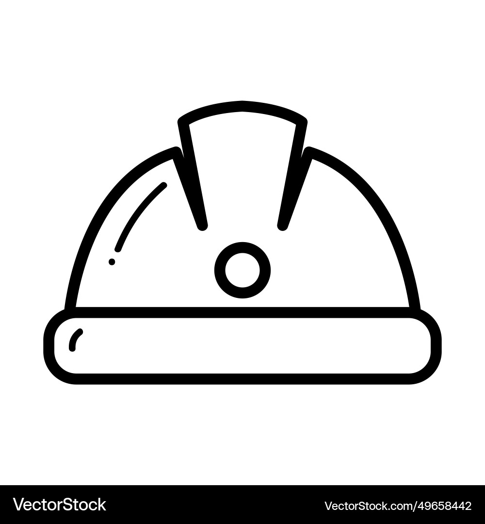 Building helm line icon logo image vector image