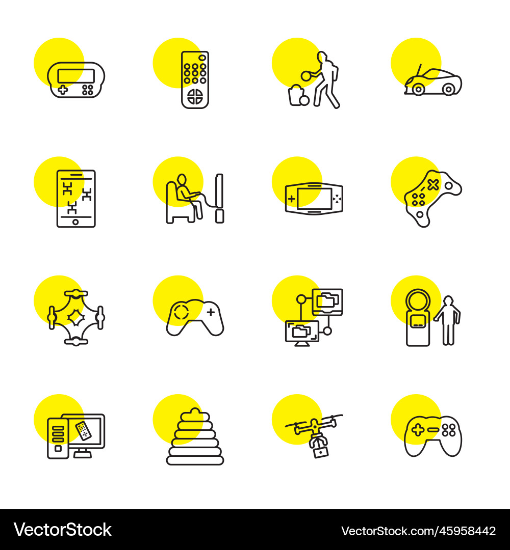 Controller icons vector image