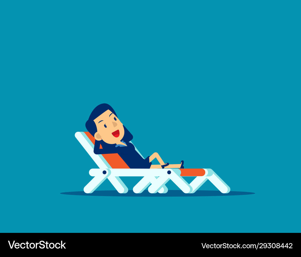 Office man relaxing concept business holiday Office man relaxing concept business holiday vector image