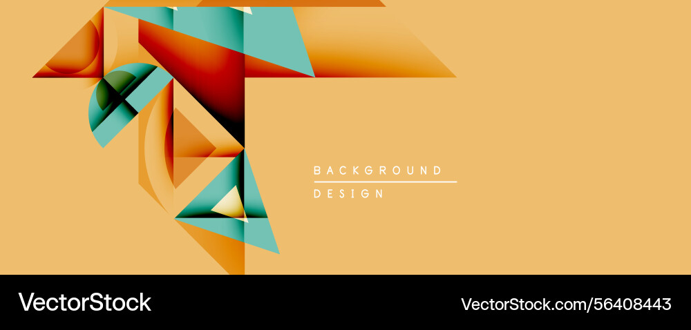 Abstract geometric shapes overlap creating vector image