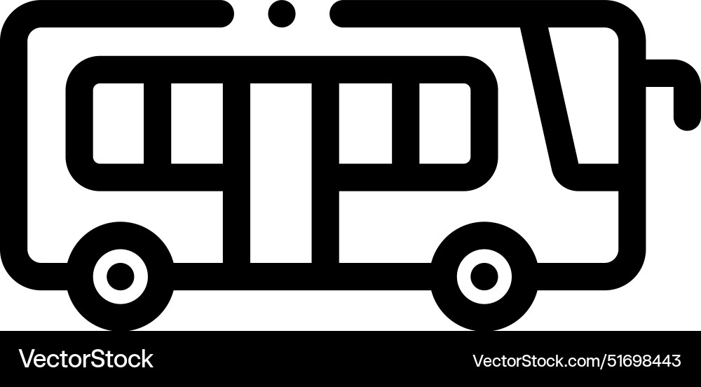 Bus icon thin linear style design isolated Vector Image