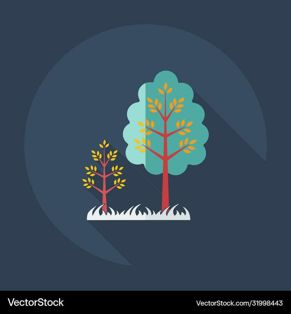 Flat modern design with shadow icons tree Vector Image