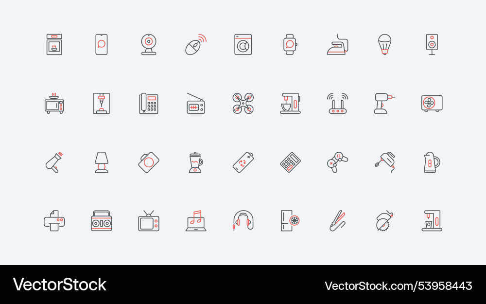 Gadgets and home electrical appliances Vector Image