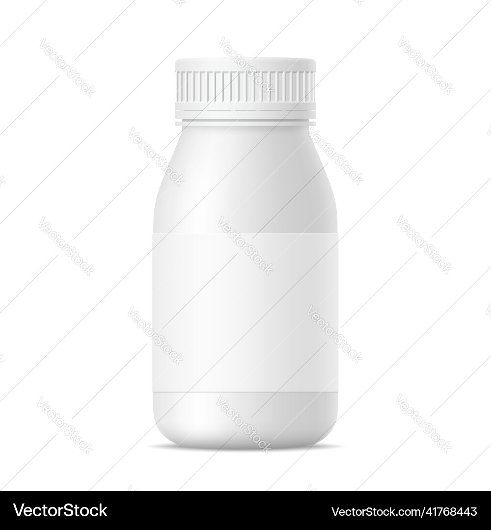 Mat weiß realistische Mockup von Joghurtflasche Mat weiß realistische Mockup von Joghurtflasche vektorbild