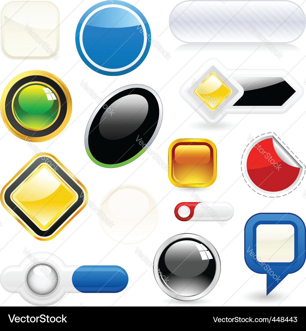 Modern Web Elements Collection Vector Image