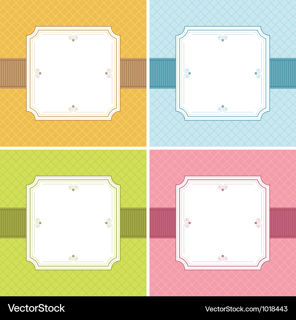Ornate Square Frame Patterns vector image