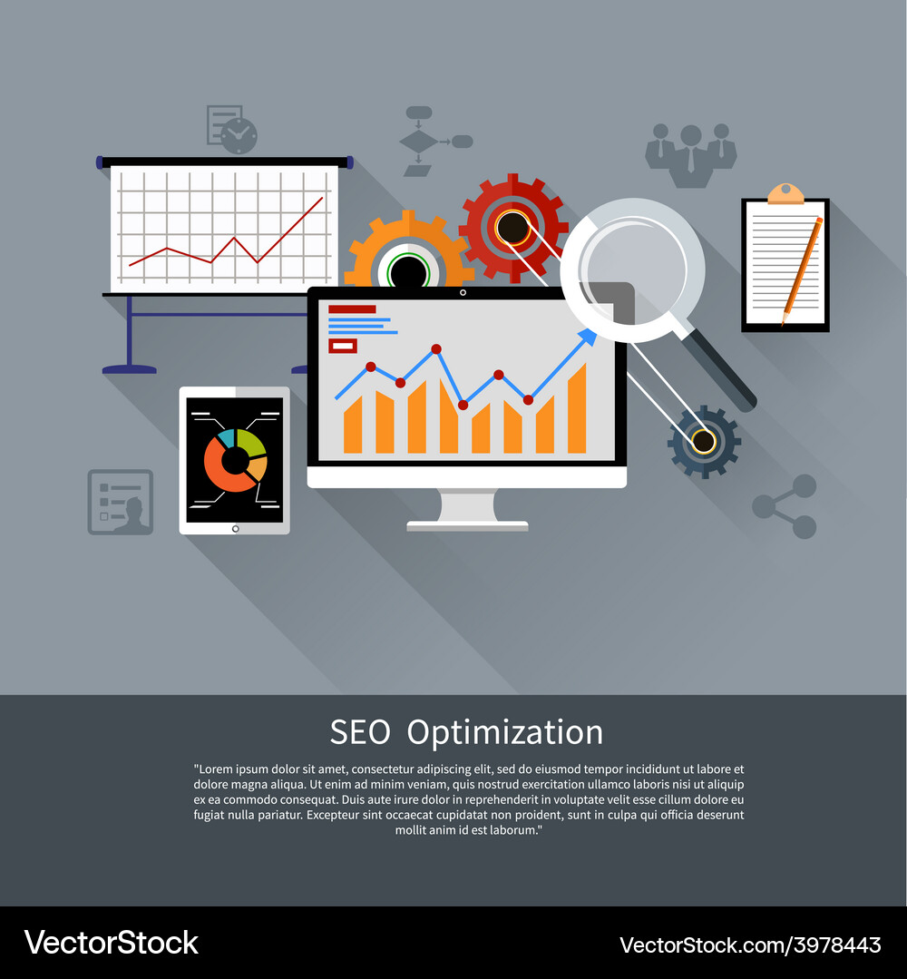 SEO & Web Analytics Toolkit Vector Image