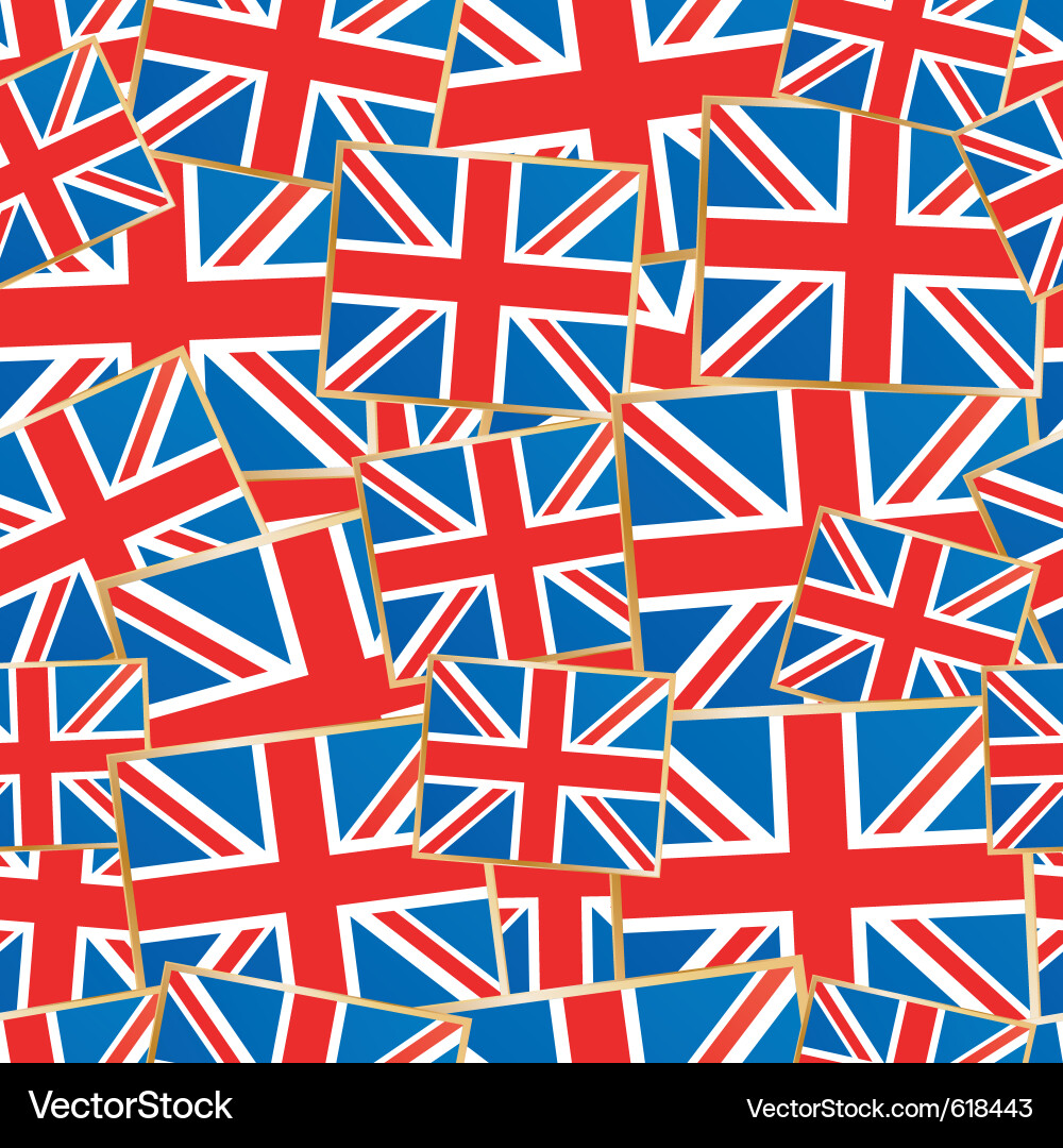 Union Jack Seamless Pattern Vector Image