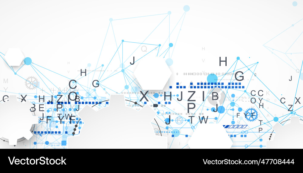 Abstract technology concept circuit board color vector image